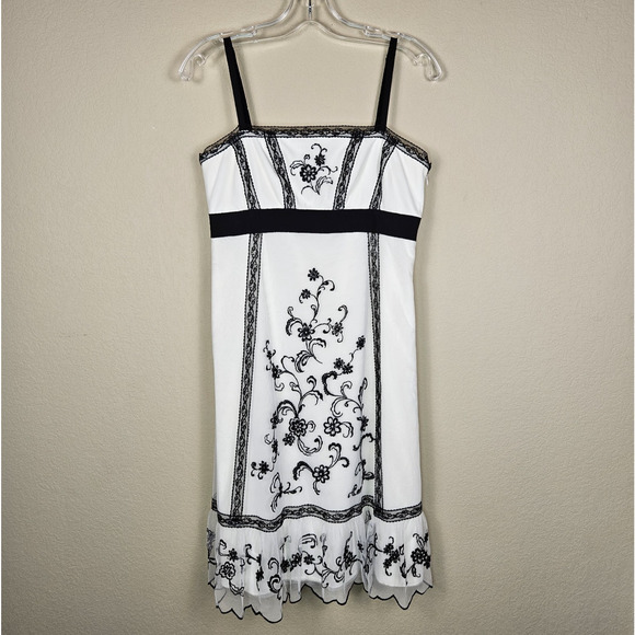 Ann Taylor Loft Lace Embroidered Tulle Dress Womens 4 Party Coquette Romantic - Picture 16 of 16